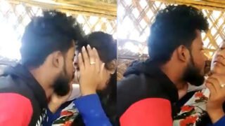 Desi Couple Kissing in Tea Shop