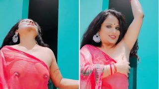 Bhabhi Showing Her Boobs Through Wet Saree