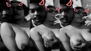 Desi Girlfriend Smoking & Nude Sex With Her Lover