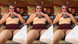 Girl Showing Pussy In Restorent Viral XXX Video