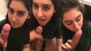 Bathroom Standing Doggy Fuck and Blowjob of Desi Girl