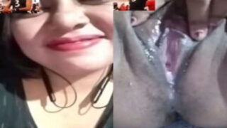 Bengali boudi showing big boobs and her black wet pussy