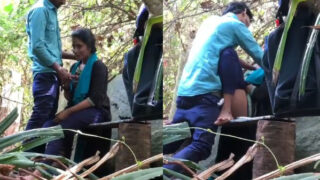 Outdoor sex with college girl in park